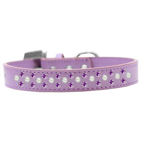 UNCONDITIONAL LOVE Sprinkles Pearl & Purple Crystals Dog CollarLavender Size 14 UN797411